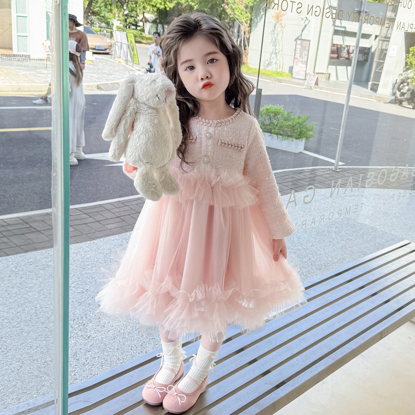 专柜正品女童新款小香风蛋糕裙