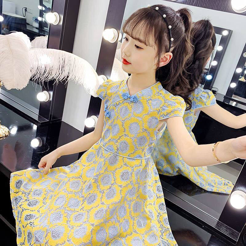 品牌专柜女童连衣裙汉服雪纺