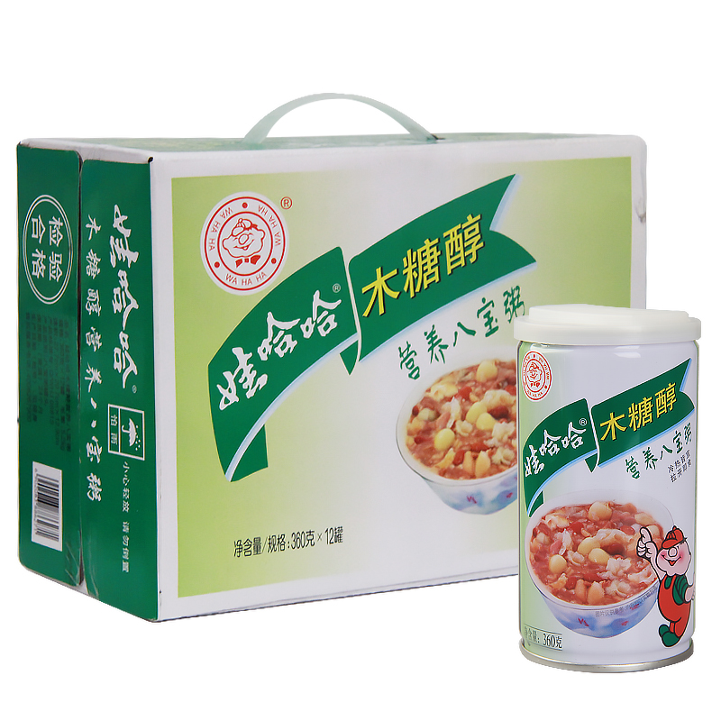 宝八粥 糖1醇八宝粥350g*木2罐 方便速食 京津冀
