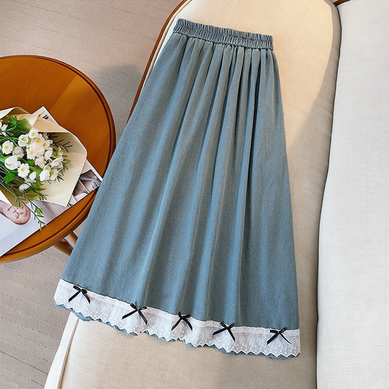 加大码时尚蕾丝边垂感百褶大摆裙2026春季新款高腰藏肉显瘦半身裙,女装/女士精品,大码半身裙,淘宝优惠券,粉丝福利购,淘宝优惠卷