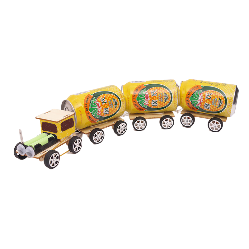 DIY科技小制作环保作品小火车废物利用科学小发明小学生手工材料