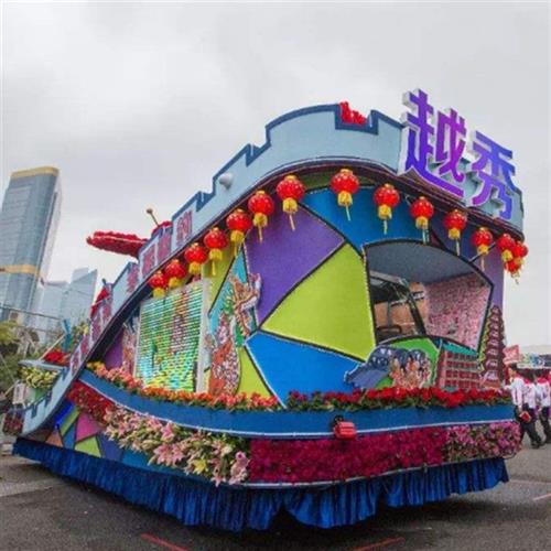 户外商广场活动策划庆典开业玻璃钢装饰版巡游小彩车来图制作制作