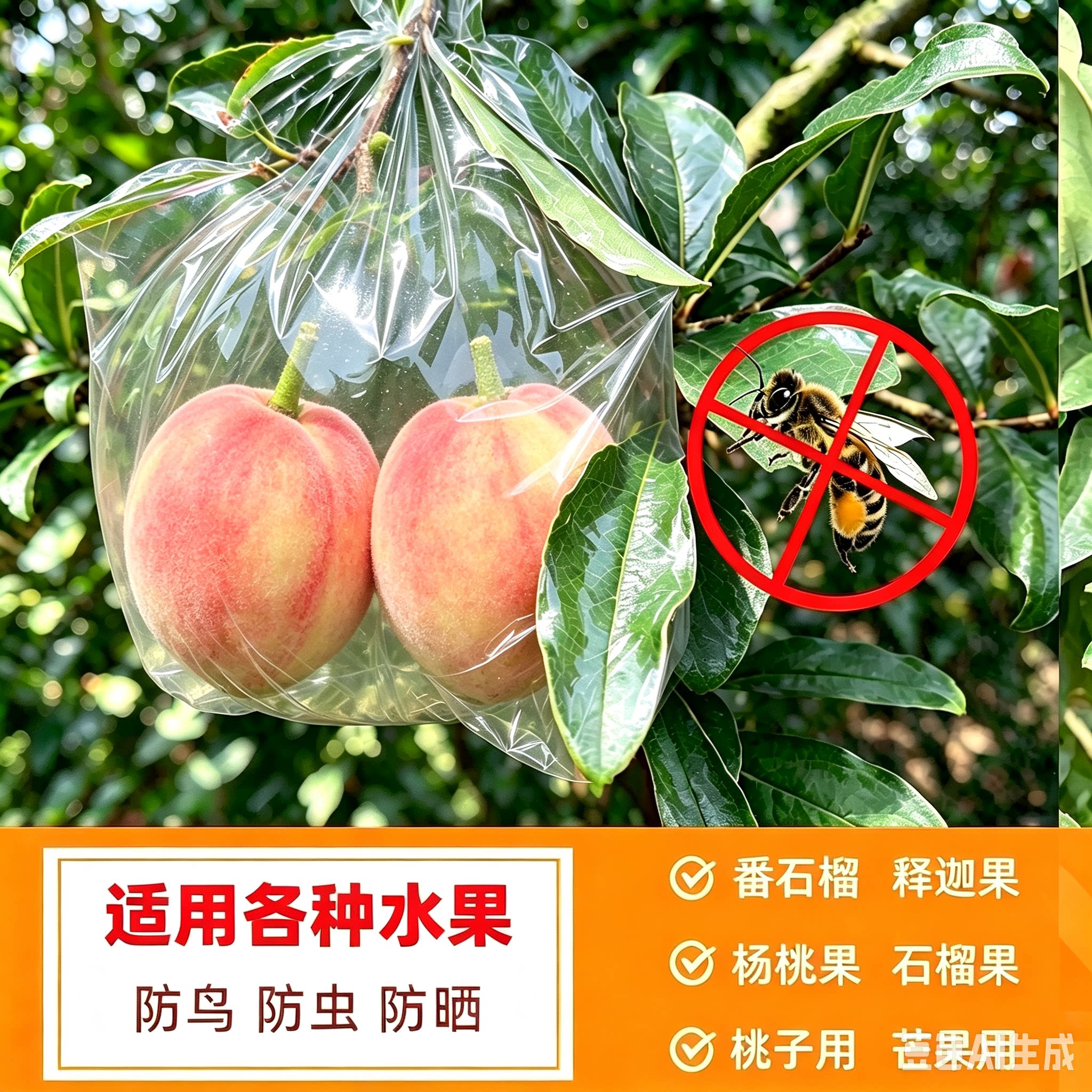 大号杨桃防虫袋杨桃套袋防虫专用袋水果套袋促生长透明保护薄膜袋