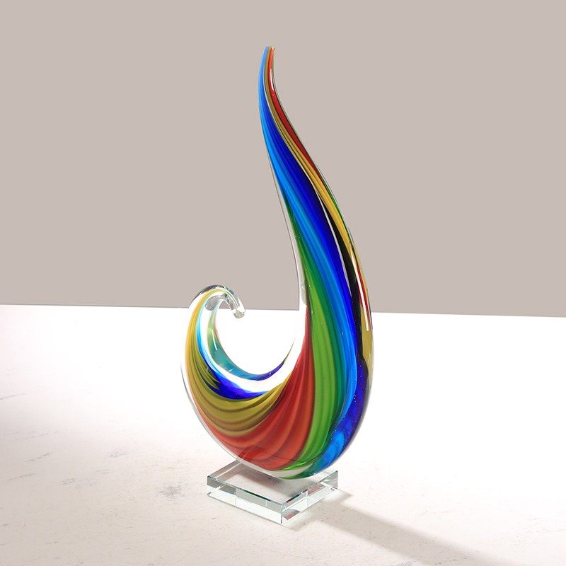 七彩琉璃抽象异形轻奢摆件客厅样板间餐桌酒店桌面玄关装饰品摆设,家居饰品,桌面摆件,淘宝优惠券,粉丝福利购,淘宝优惠卷