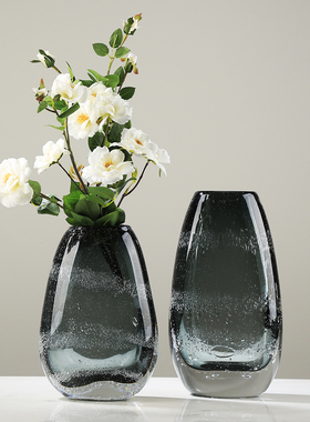 气泡玄关琉璃花瓶摆件极简