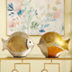 欧式 摆件创意家居装 饰品陶瓷客厅工艺品情侣鱼电视柜摆件结婚礼物