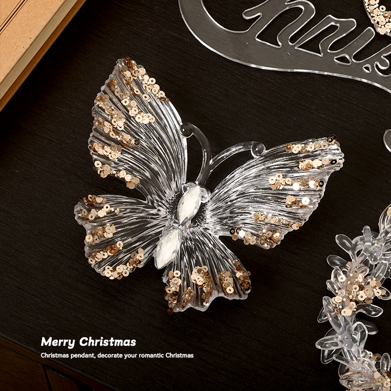 迷饰圣诞节装饰异形蝴蝶挂件