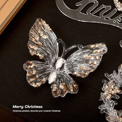 迷饰圣诞节装饰异形蝴蝶挂件