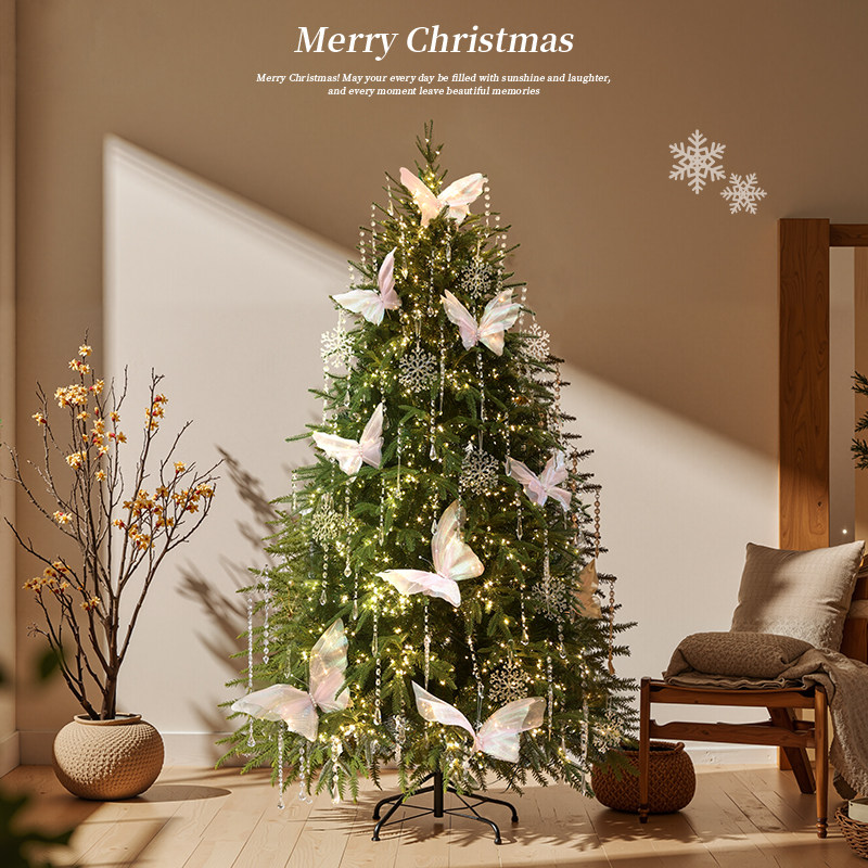 迷饰圣诞节装饰水晶蝴蝶圣诞树