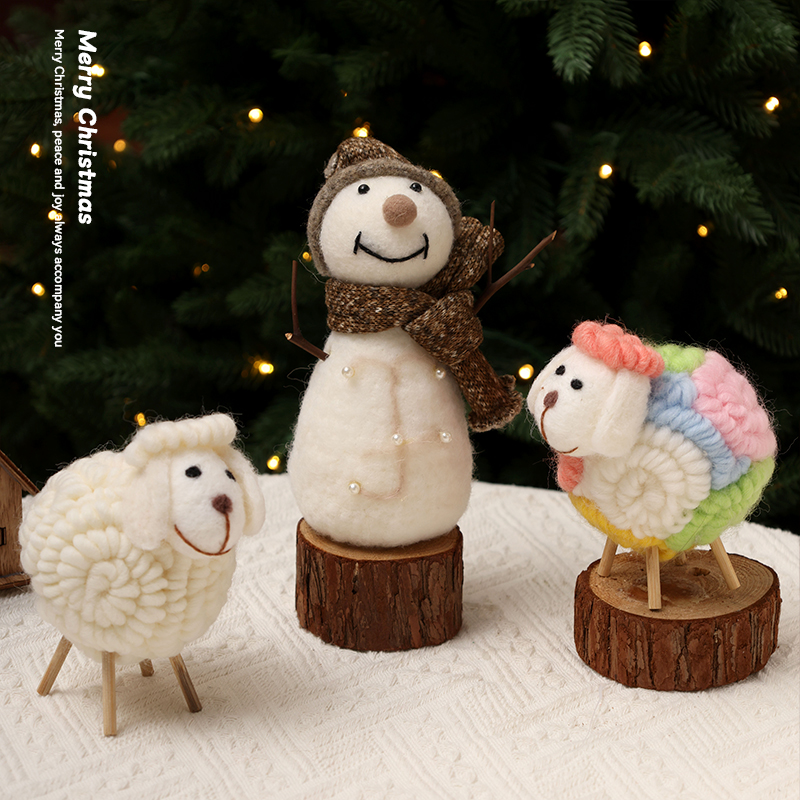 迷饰圣诞节装饰品彩色毛毡挂件