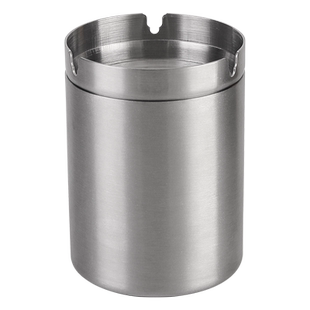 不锈钢烟灰缸防灰飞漏斗防飞灰缸防风吹办公室客厅带盖防摔烟缸