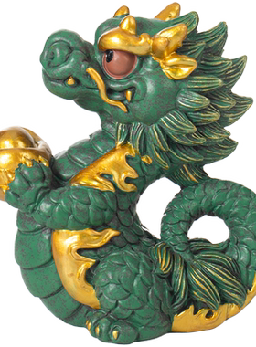 青砂石龙年生肖茶宠定制装饰品