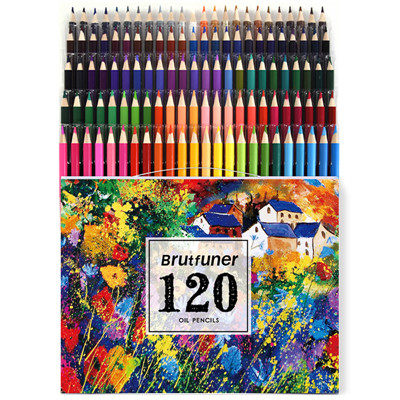 120色油性彩铅专业手绘彩色铅笔绘画学生用72色彩铅儿童涂鸦初学者画笔水溶款彩色铅笔套装