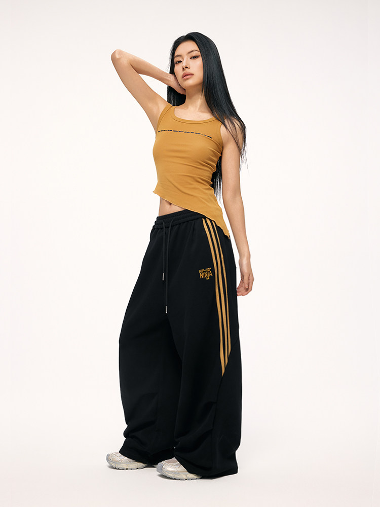 Unleash Your Vibe: HIPHOP NINJA Three-Stripe Loose Sweatpants - Product image 3