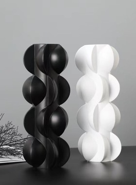 简约现代插花花瓶摆件树脂工艺品轻奢创意家居客厅玄关装饰品花器