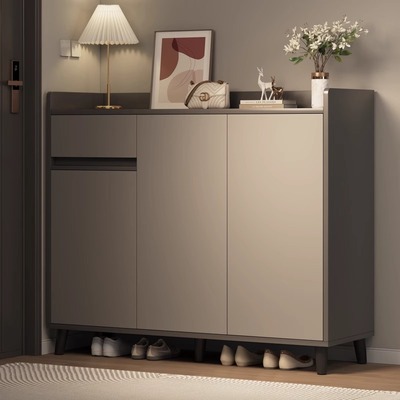 鞋柜带门家用门口室内2024款楼道入户玄关柜一体靠墙走廊收纳鞋架