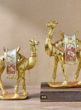 中东古典风轻奢艺术骆驼摆件新居家居酒柜客厅玄关电视柜装饰物品