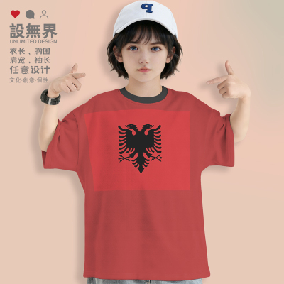 阿尔巴尼亚Albania尼加拉落肩T恤