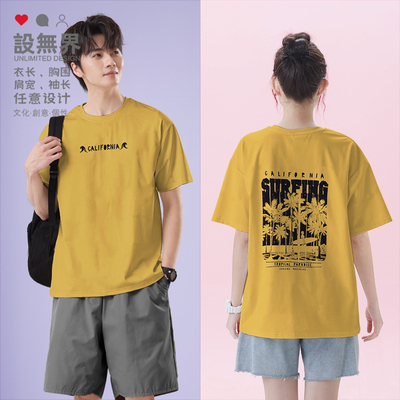 冲浪版刻CALIFORNIA加州短袖T恤