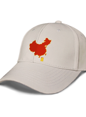 中国地图帽子男女鸭舌帽夏户外运动钓鱼防晒遮阳帽棒球帽设 无界