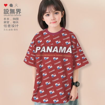 巴拿马Panama国旗标志速落肩T恤