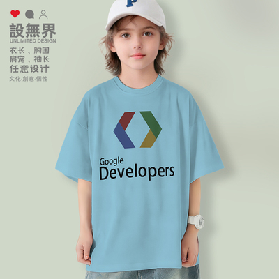 程序员googledevelopers落肩T恤
