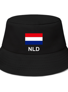 荷兰Netherlands国家渔夫帽男女学生防晒帽遮阳钓鱼帽帽子设 无界