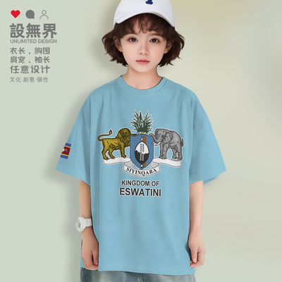 斯威士兰Swaziland国家男落肩T恤