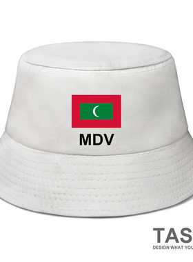 马尔代夫Maldives帽子防晒帽渔夫帽男女运动旅游帽遮阳帽设 无界