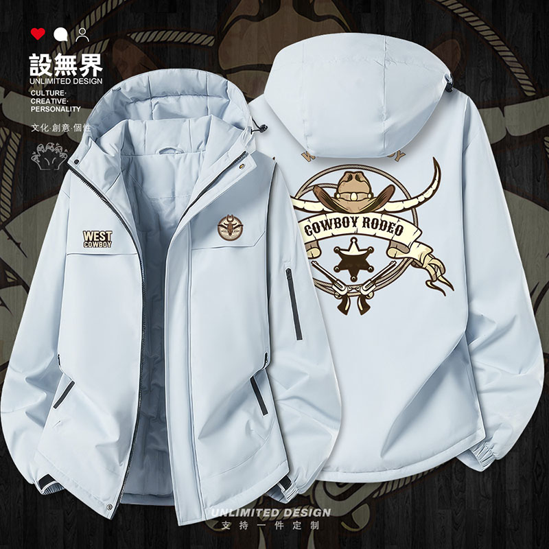 西部牛仔左轮手枪帽套索加厚棉服图片