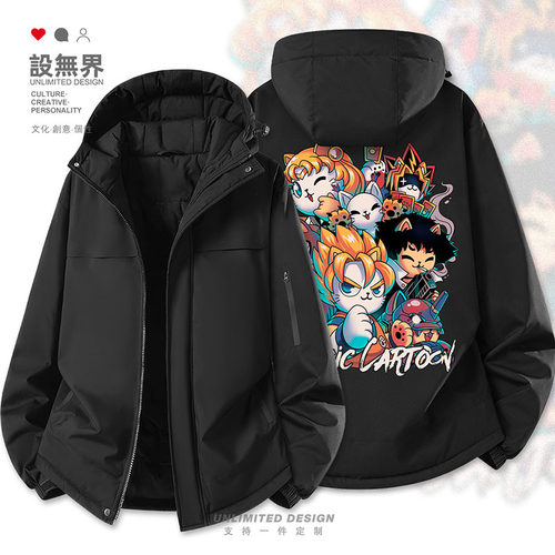 经典动漫角色猫咪COS日棉服外套
