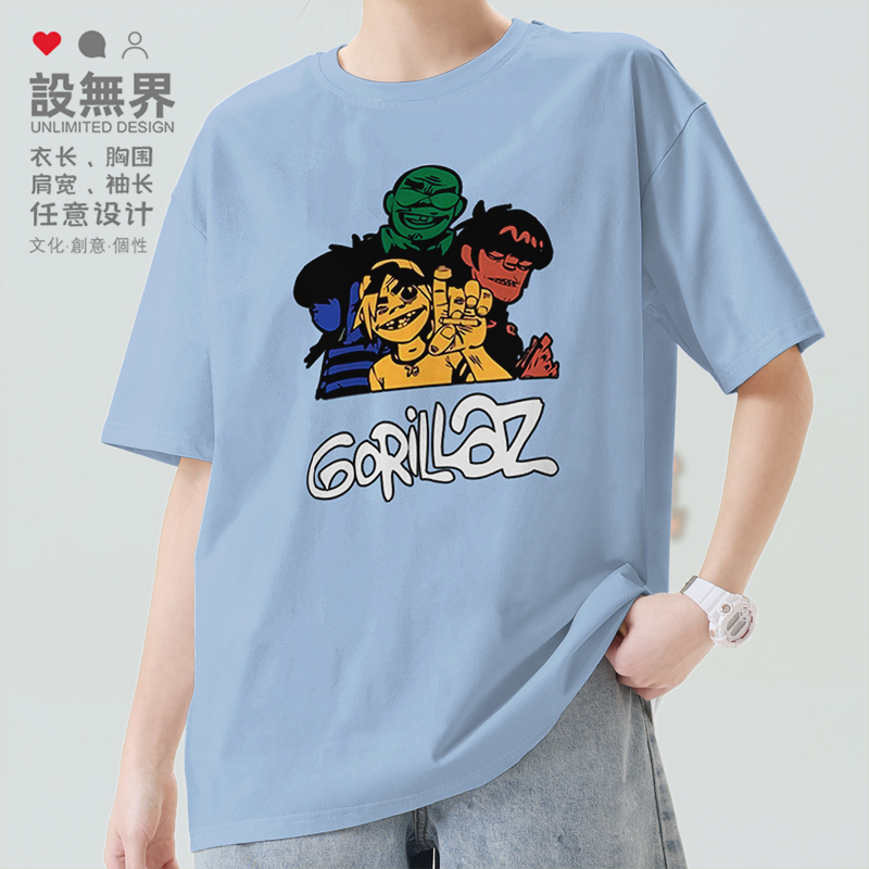 街头霸王虚拟乐队Gorillaz说T恤