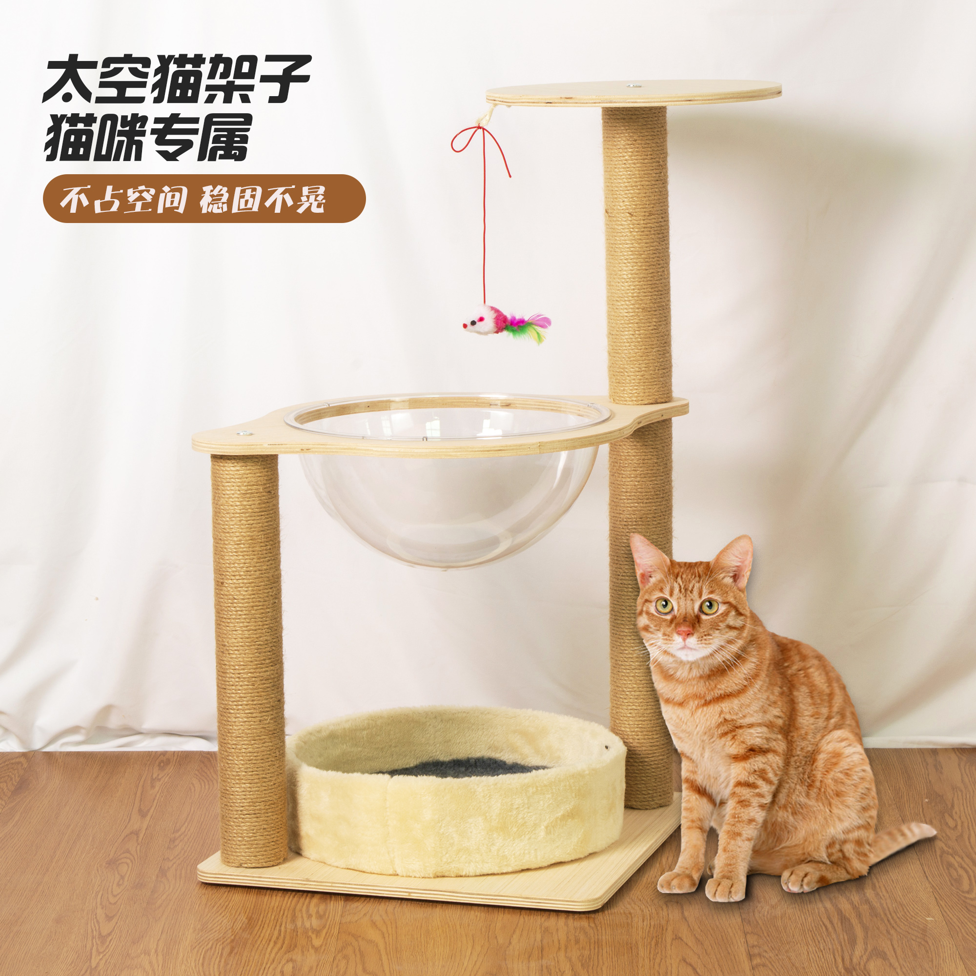 猫架子太空舱猫爬架猫窝猫抓柱