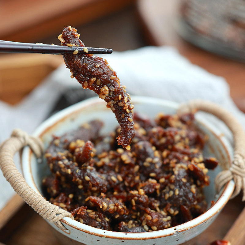 吮指好吃！寻脆记藤椒麻辣牛肉干五香手撕牛肉条休闲零食四川特产