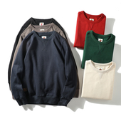 400克重磅厚实保暖抓绒卫衣男秋冬阿美咔叽复古运动套头衫 外套