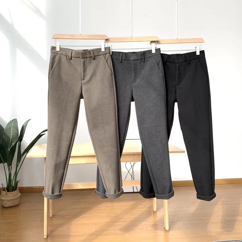 妥妥小西裤修身商务小直筒长裤