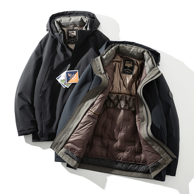 一衣五穿鹅绒服男可拆卸内胆外套