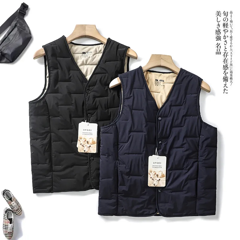 高效保暖羊毛马甲防寒内胆背心