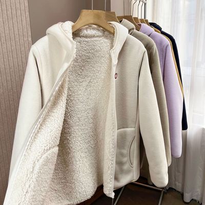 厚实巨保暖仿羊羔绒外套男女夹克