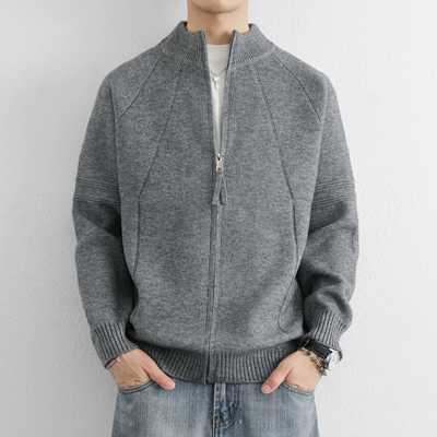 高级感针织开衫毛衣帅气宽松外套