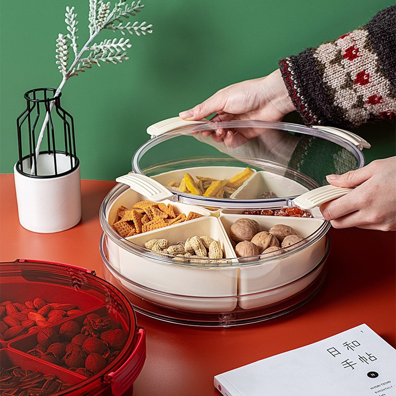 透明玻璃分格收纳盒大容量便当盒