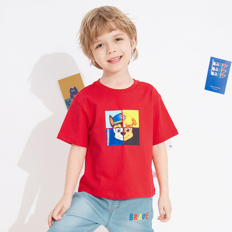 清货巴拉bala儿童t恤男童短袖2023新品夏装折扣正品清仓纯棉上衣