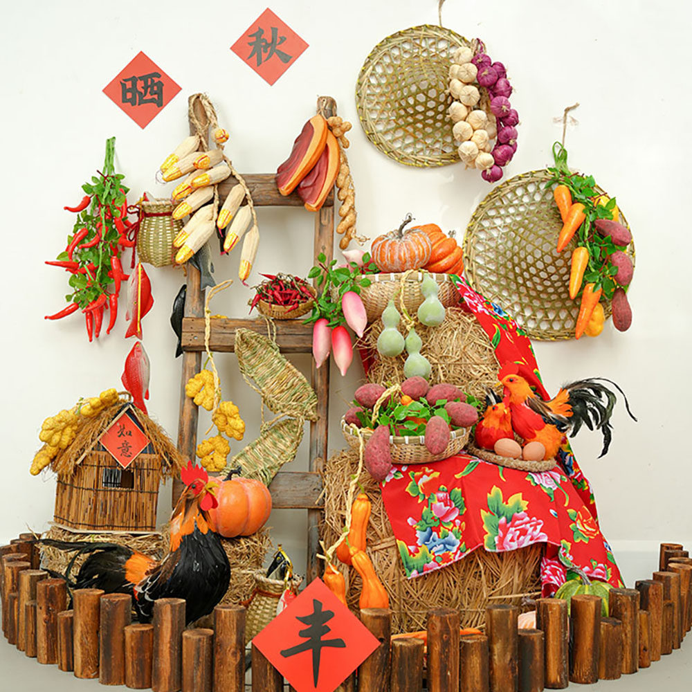 秋丰收主题造景橱窗摆设仿真玉米柿子南瓜蔬菜挂饰挂串幼儿园环创,家居饰品,户外/庭院摆件,淘宝优惠券,粉丝福利购,淘宝优惠卷
