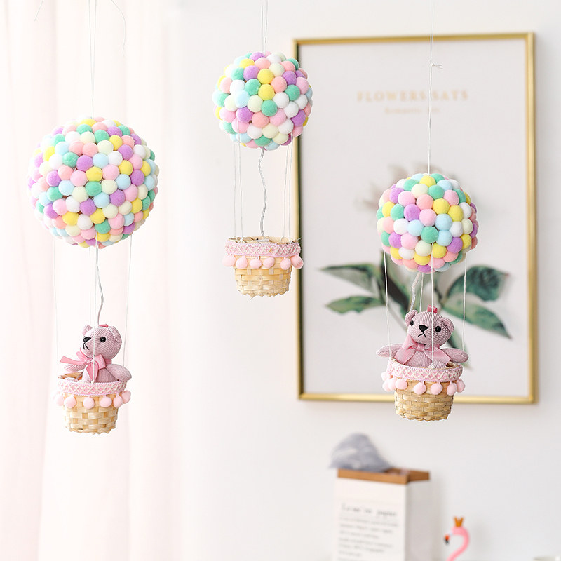 diy手工制作创意热气球空中挂件少女心幼儿园环创礼物品房间布置