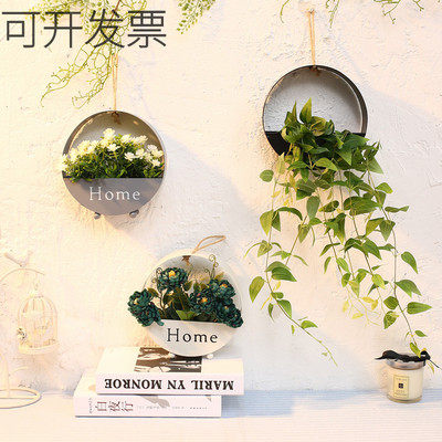 Countryside Retro Iron art Wall hanging circular Flower basket metope decorate Hanging Flower pot a living room Restaurant wall Botany decoratein the Home accessories , outdoors/Garden ornaments category - from Buy2taobao.com to provide professional Taobao agent buy service