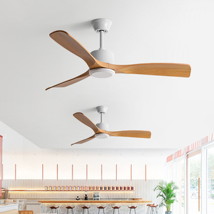 大风力吊扇餐厅静音商用变频遥控客厅家用简约复古无灯吊顶电风扇