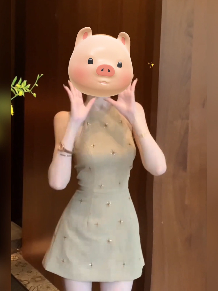 XZY/欣争艳 微胖mm复古时尚修身无袖挂脖连衣裙女夏季辣妹包臀裙,女装/女士精品,大码连衣裙,淘宝优惠券,粉丝福利购,淘宝优惠卷