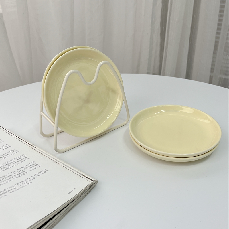 奶油风高档陶瓷零食吐骨碟垃圾盘家用食品级小碟子餐桌吐骨头盘碟