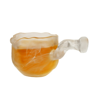 慕砚 琉璃侧把公道杯 古法打造 功夫茶具匀杯 墨韵禅意手工分茶器