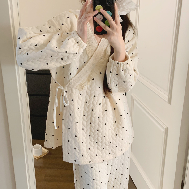 巫妹妹冬季和服待产哺乳月子服